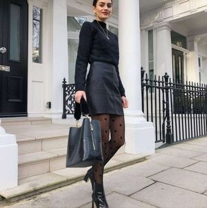 N:Philanthropy Vegan Faux Leather Belted Mini Short Skirt S Small